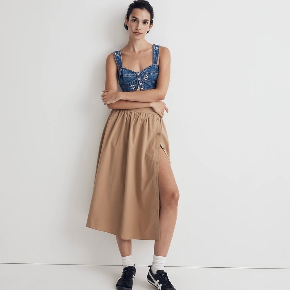 NWT Madewell Denim Sweetheart Bralette in Stamped Floral - Picture 3 of 9